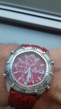Citizen CHRONOGRAPH AI3240-14X PROMASTER Rouge Japon Vintage NOS Montre Uhr Mort