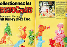 PUBLICITE ADVERTISING 115  1971  ESSO  Walt disney ( 2p)  les Aristochats *