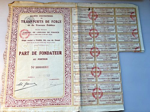 Part fondateur e t - de,