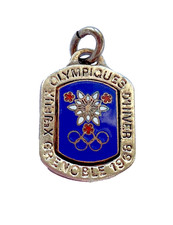 Pendentif argenté émaillé - argenté,