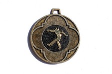 ANCIEN MEDAILLE SPORT - PETANQUE, BOWLING, JEU BOULE - STTS 1989 - BRONZE D:48mm
