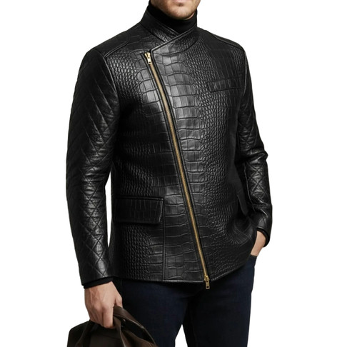 Veste cuir véritable noir - veste,