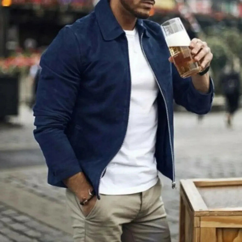 Nouvelle veste cuir daim - en,