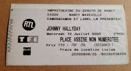 Ticket billet stub - stub, unused