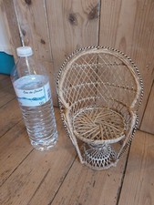 Ancien fauteuil rotin osier - fauteuil,
