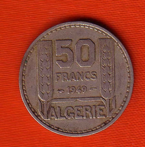 Pièce francs algérie - de, 50