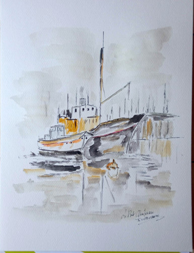 Aquarelle quibron port art - quibron,