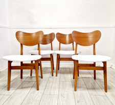 4 chaises de salle à manger dos papillon milieu de siècle