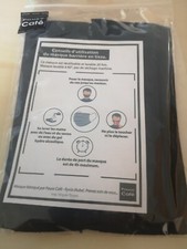 Lot 2 Masques Noirs En Tissu Lavables