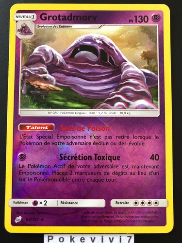 Carte pokemon grotadmorv - pokemon,