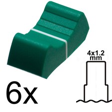 Sifam 6 Bouton Fader Vert 4mm Manette Tables de Mixage Mixer 26x11mm