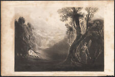 1833 Gravure mezzotinte Adam