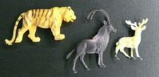   ANIMAUX DIVERS  : LOT DE 3 ANIMAUX - TIGRE - CHAMOIS - CERF - TBE