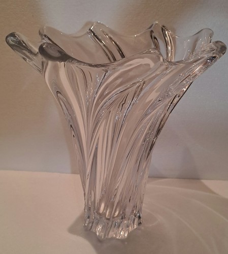 Vase cristal signé art - vase,
