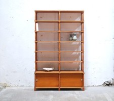 Bibliothèque étagère vintage en bois