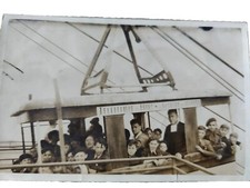 CARTE PHOTO Transport Téléphérique du Béout Gouffre de Lourdes 1946  Scouts 