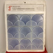 Panneau de 9 Carreaux Ancien modèle Année 1960 11cm ×11cm Tiles Azulejos Déco 