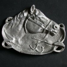 Cendrier / vide-poche CHEVAL en aluminium  MULET ANE CANASSON  PONEY MULE