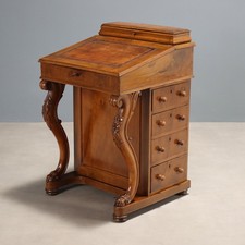 Bureau Davenport Ancien Noyer avec Tiroirs Royaume-Uni XIXe Siècle Original