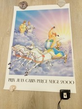 Affiche offset Perce Neige 2000 Astérix Obélix Gabin Ventura Uderzo Goscinny 