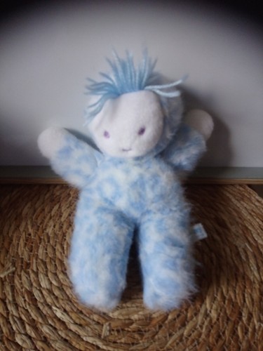 Poupée doudou peluche - , bleu