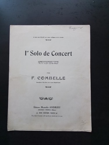 Partition combelle 1er - partition, f.