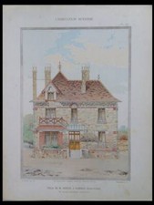 VILLA  A GAMBAIS - 3 PLANCHES 1912 - LUCIEN GAUTHIER, L'HABITATION MODERNE n°9