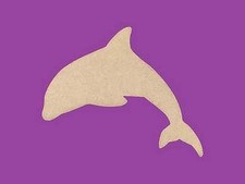 Sujet ou support a decorer en bois medium mdf dauphin