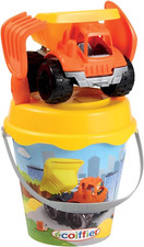 Jouets  - 736 - Seau Garni Décor Camion 17 Cm - Jeu De Plage Pour Enfants - Dès 