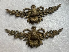 Paire de  frontons anciens bronze coquille Meuble Antiquités