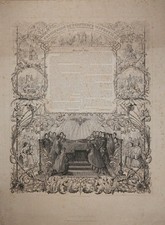 Feuille Commémorative Pour Friedrich Wilhelm III. Gravure Environ 1840