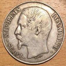 1852 5 francs Paris, Louis-Napoléon Prince-président