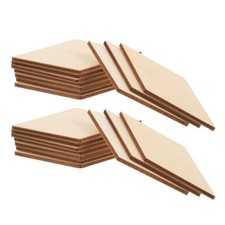  30 Pcs Wooden Rhombus DIY