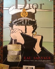 Affiche Originale JCDECAUX, DIOR par Hugo Pratt : Corto Maltese, B+, 2001.