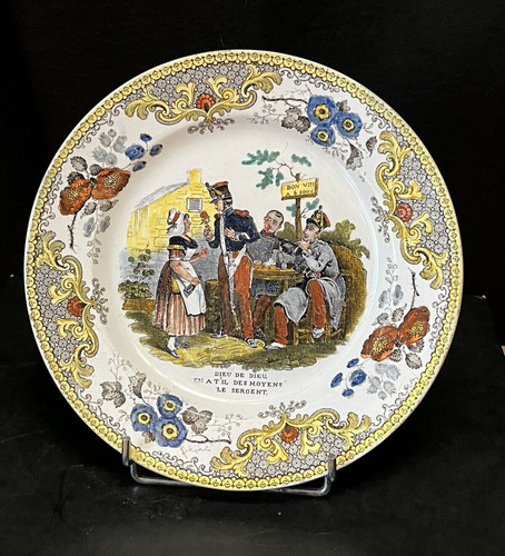 Creil assiette parlante - assiette,