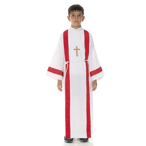 Aube communion avec bord rouge