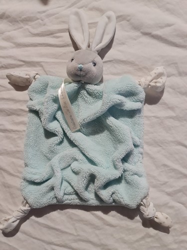 Doudou plat lapin gris plume - plat,