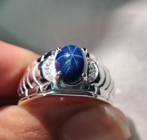 Aaa bague saphir étoile - aaa, +