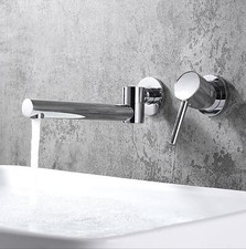 -Mitigeur Lavabo Encastrable Bec Pivotant à 180 ° Robinet Mural Salle de Bain...