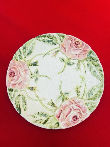 Assiette ancienne décor roses - assiette,