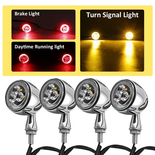 4pcs bullet chrome motorcycle - bullet,