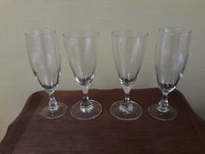 Lot 4 Flûtes Champagne Cristal gravé Epée des Mousquetaires Rapière 48 Z