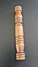 ANCIEN ETUI A AIGUILLES POUR COUTURE EN BOIS TOURNE