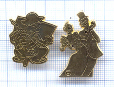 Lot 2 Pin's doré Art Toulouse