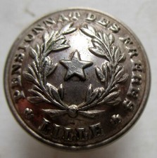 Bouton bombé métal argenté