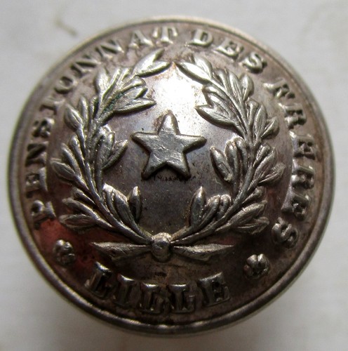 Bouton bombé métal argenté