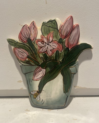 Blue sky clayworks flowers pot - sky,