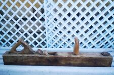 Ancien Outil À Main RABOT Varlope À Corne En Bois Menuisier L. 73,5 Cm / 4,4 Kg