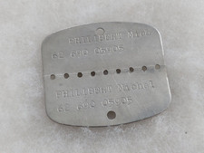 Une plaque identité militaire armée Française 1962 militaria.