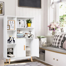 JOYY Bibliothèque Armoire De Rangement Scandinave Avec Cube De Rangement Blanche
